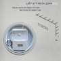 Rund Badrumsspegel LED Belysning, Anti imma Ø 60 cm
