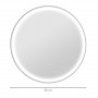 Rund Badrumsspegel LED Belysning, Anti imma Ø 60 cm