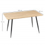 Matbord 4 personer med Ek Träskiva 140 x 80 x 76 cm