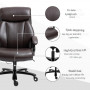 XXL Kontorsstol Ergonomisk Läder Brun Upp till 180 kg