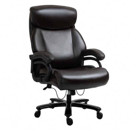 XXL Kontorsstol Ergonomisk Läder Brun Upp till 180 kg