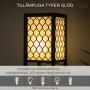 Golvlampa med 2 Hyllor Svart / Vit, H.156 cm