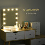 Hollywood 12 LED Sminkspegel Justerbar belysning 42 x 14 x 51cm