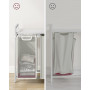 Tvättkorg Ställ 3 Fack 3 x 38 L - 92.5 x 33 x 72 cm vit