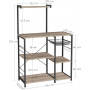 Köksställ, Köksförvaring Modul Greige-svart 90 x 40 x 132 cm