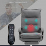 Ergonomisk Kontorsstol med Massage och Värmefunktion Grå