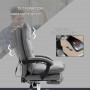 Ergonomisk Kontorsstol med Massage och Värmefunktion Grå