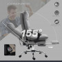Ergonomisk Kontorsstol med Massage och Värmefunktion Grå