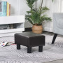 Fotpall Benstöd Mörkbrun Läder 40 x 30 x 24 cm