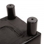 Fotpall Benstöd Mörkbrun Läder 40 x 30 x 24 cm