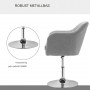 Fåtölj Snurrstol Höjdjusterbar Tygklädsel Ljusgrå