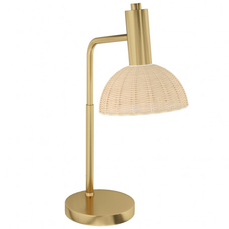 Bordslampa Guld med Rotting Lampskärm H, 50 cm