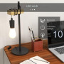 Bordslampa Industriell Höjdjusterbar Metall Svart, H, 50 cm