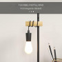 Bordslampa Industriell Höjdjusterbar Metall Svart, H, 50 cm