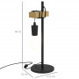 Bordslampa Industriell Höjdjusterbar Metall Svart, H, 50 cm