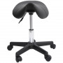 Arbetspall Ergonomisk Höjdjusterbar Läder Svart