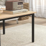Fyrkantig Soffbord Natur/Svart 70 x 70 x 45 cm