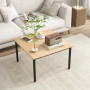 Fyrkantig Soffbord Natur/Svart 70 x 70 x 45 cm