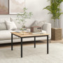 Fyrkantig Soffbord Natur/Svart 70 x 70 x 45 cm