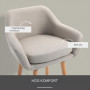 Set med 2 barstolar Beige/Natur