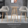 Set med 2 barstolar Beige/Natur