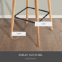 Set med 2 barstolar Beige/Natur