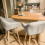 Set med 2 barstolar Beige/Natur