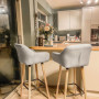 Set med 2 barstolar Beige/Natur