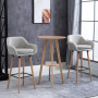 Set med 2 barstolar Beige/Natur