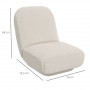 Golvstol Teddy Fleece Gräddvit 56 x 76 x 66 cm