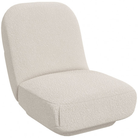 Golvstol Teddy Fleece Gräddvit 56 x 76 x 66 cm