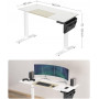 Elektriskt Skrivbord Höjdjusterbart 140 x 60 x 72-120 cm, 4 höjder minnesfunktion, Vit