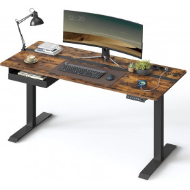 Höjdjusterbart skrivbord 140 x 60 cm, steglöst justerbart, 4 höjder...