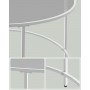 Runt Soffbord Glas Svart / Vit 84 x 45,5 cm
