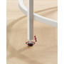 Runt Soffbord Glas Svart / Vit 84 x 45,5 cm