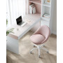 Kontorsstol Skumstoppning Rosa / Vit