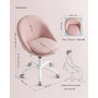 Kontorsstol Skumstoppning Rosa / Vit