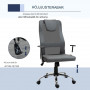 Kontorsstol Höjdjusterbar Ergonomisk Läder Grå