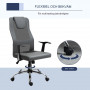 Kontorsstol Höjdjusterbar Ergonomisk Läder Grå