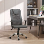 Kontorsstol Höjdjusterbar Ergonomisk Läder Grå