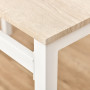 Matgrupp För 4 Personer Vit / Ek Trä 105 x 65 x 76,5 cm