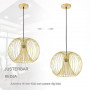 Pendellampa Vintage Design Metall Guld