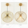 Pendellampa Vintage Design Metall Guld