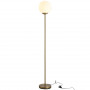 Golvlampa Glas Kula Metall Guld H. 170 cm