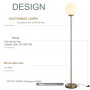 Golvlampa Glas Kula Metall Guld H. 170 cm