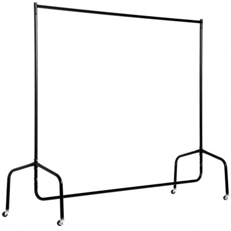 Klädställning Med Hjul Svart 150 x 60 x 170 cm
