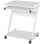 Laptop Bord Rullbar Med Tangentbordshylla Vit 60 x 48 x 73 cm