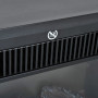 Elektrisk Kamin med Flameffekt 600/1200W Metall Svart, 34x17x31 cm