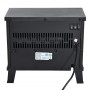 Elektrisk Kamin med Flameffekt 600/1200W Metall Svart, 34x17x31 cm