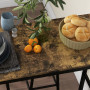 Barbord Set med 2 Barpallar Industriell Vintage-Brun Svart 105 x 40 x 90 cm